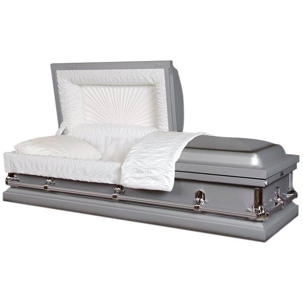 Brewster Silver Metal Casket